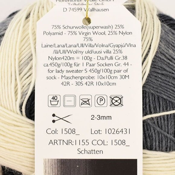 Schoppel Zauberball Yarn Wool Nylon Blend Made in Germany Schatten Colorway - Picture 2 of 2